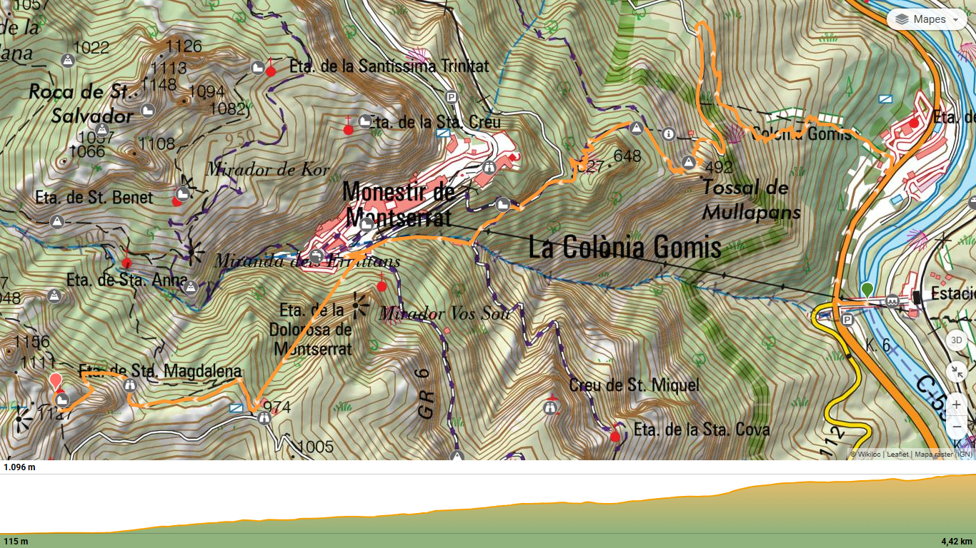 Vertical Montserrat 2025 - recorregut Mil·lenari
